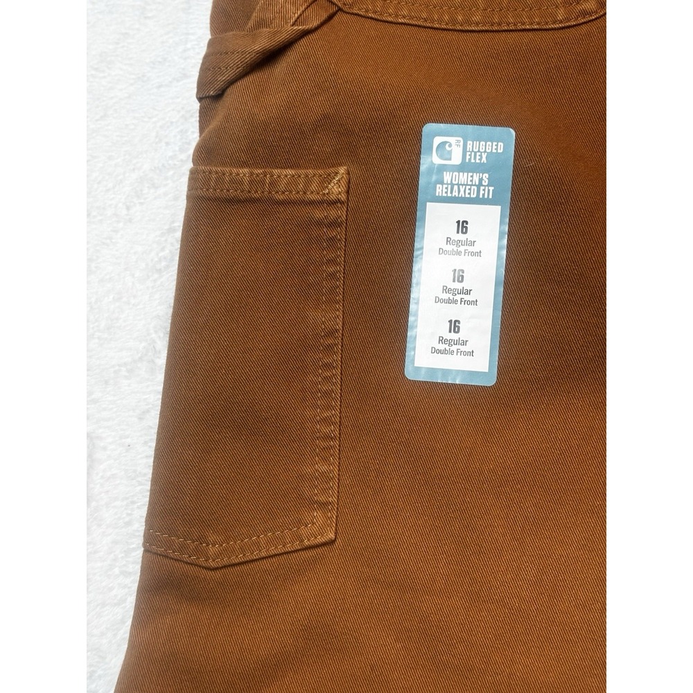 NEW‎ Carhartt Women's Rugged FLEX® Relaxed Canvas Double Front Pant Size 16 Reg - Picture 3 of 14